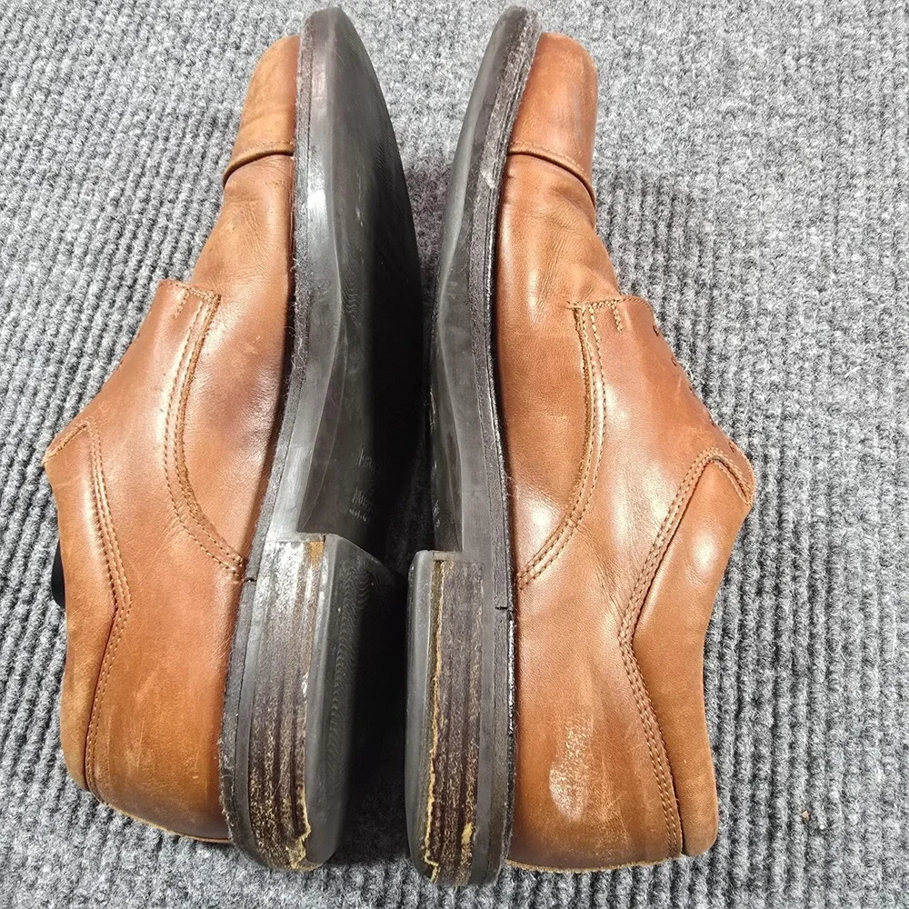 Johnston & Murphy Shoes Mens Size 10 Brown‎ Cap Toe Derby Dress Leather Italy